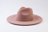 Lucca Couture - Mauve Wool Fedora with Trim