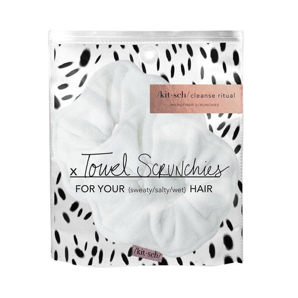 KITSCH - White Microfiber Scrunchies