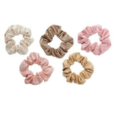 KITSCH - Blush and Mauve Metallic Scrunchies