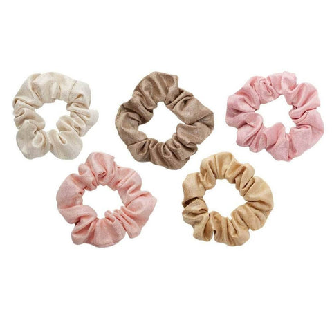 KITSCH - Blush and Mauve Metallic Scrunchies