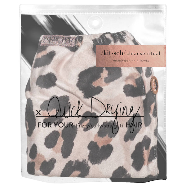KITSCH - Leopard Microfiber Hair Towel