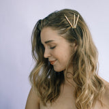 KITSCH - Blush with Mauve Beaded Metal Bobby Pins