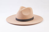 Lucca Couture - Preorder Cream Wool Fedora with Trim