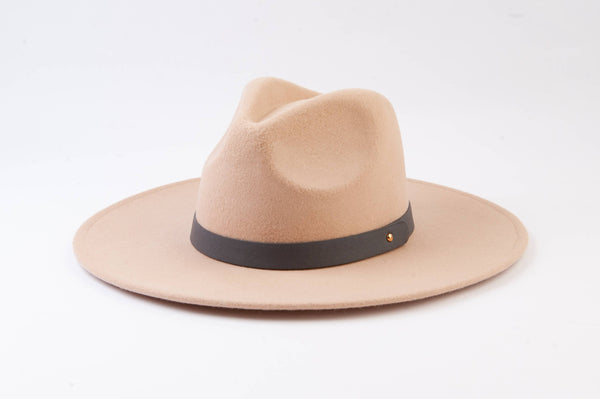 Lucca Couture - Preorder Cream Wool Fedora with Trim