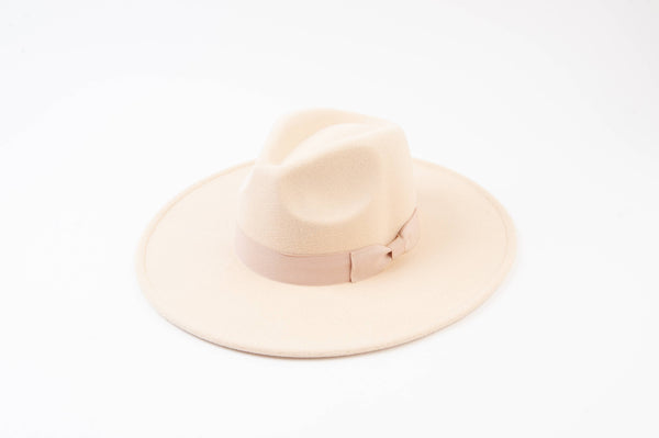 Lucca Couture - Barely Vegan Felt Fedora-MILK