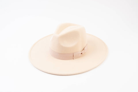 Lucca Couture - Barely Vegan Felt Fedora-MILK