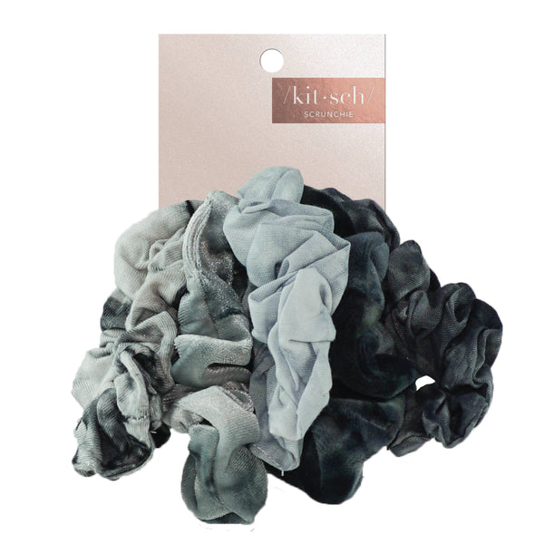 KITSCH - Slate Tie Dye Scrunchies