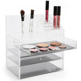 Moxie Makeup Box™ Acrylic Makeup Organizer With Magnetic Palette Drawers