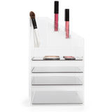 Moxie Makeup Box™ Acrylic Makeup Organizer With Magnetic Palette Drawers
